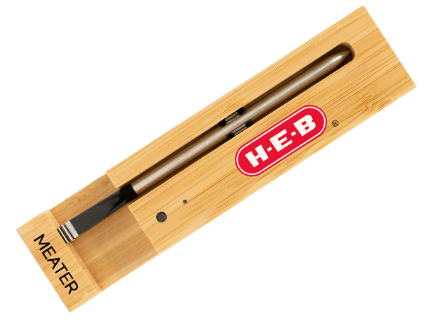 wireless meat thermometer in wooden case