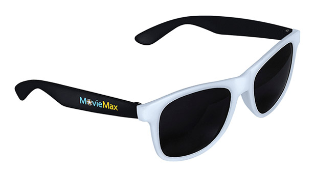 white sunglasses with black arms