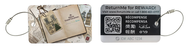 metal luggage tags
