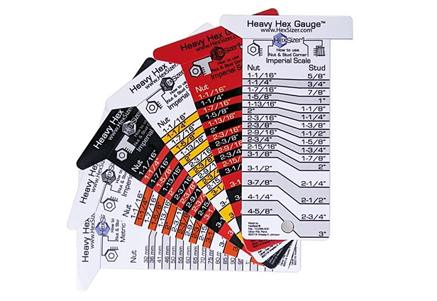 assorted color hex gauges