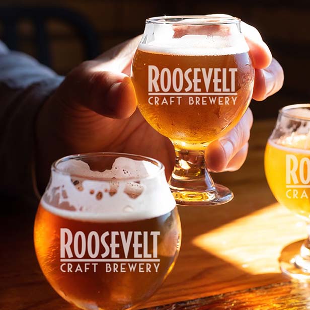 Roosevelt Craft Brewery glass