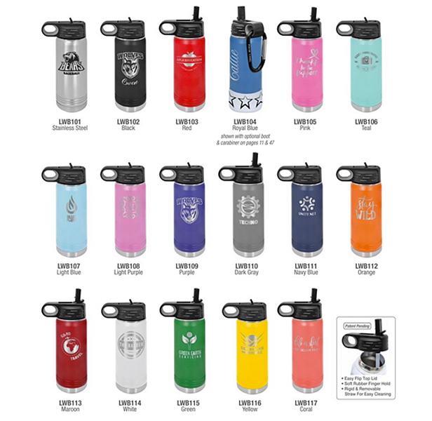 assorted colors of water bottles