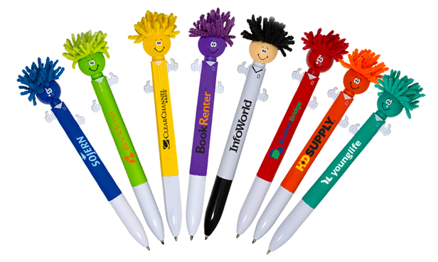 mop topper pens, smiley faces