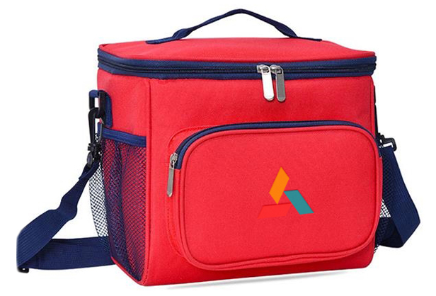 red cooler lunch box