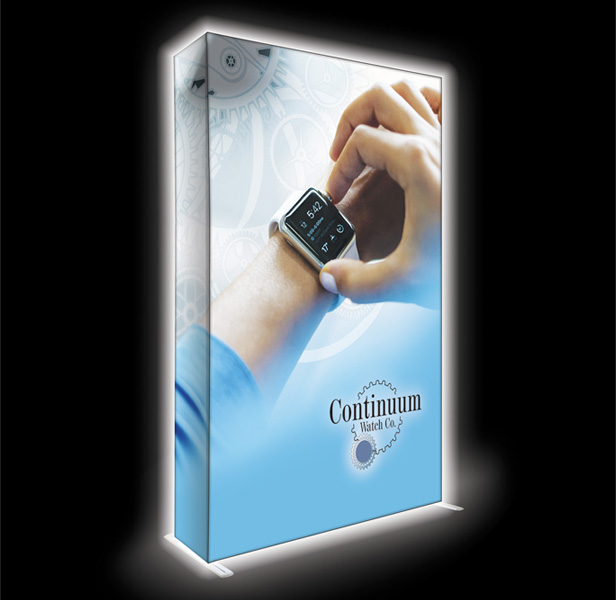 illuminated standing booth display