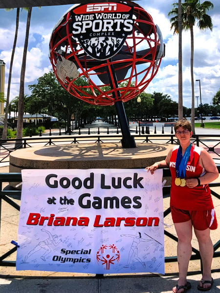 Briana Larson at USA Special Olympic games