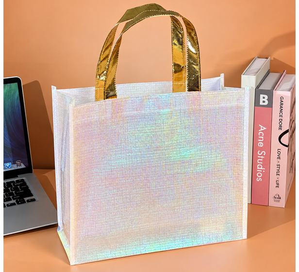 Iridescent Laminated Nonwoven Tote