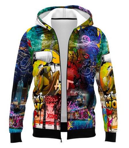 full-sublimation zippered hoodie