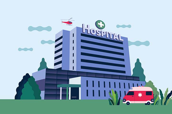 Illustration of 
 a hospital