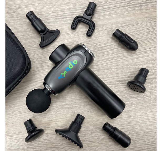 massage gun with multiple attachments