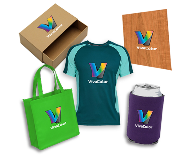 color transfers on various promo items