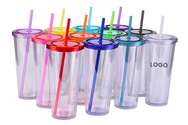 clear tumblers with lids and straws