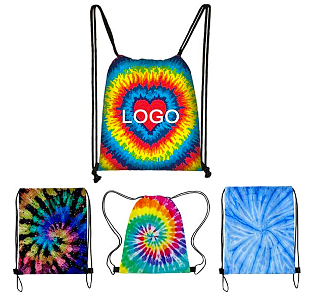 tie-dye drawstring bags