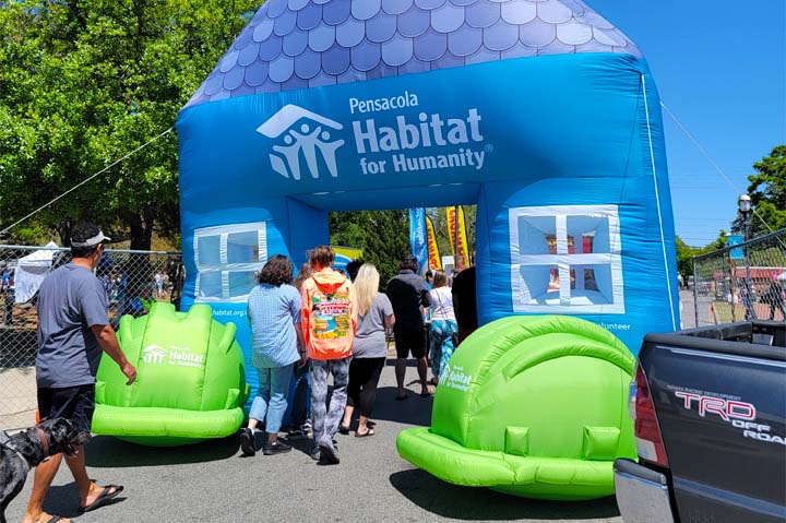 Case Study: How a Custom Inflatable House Built Awareness for Habitat for Humanity