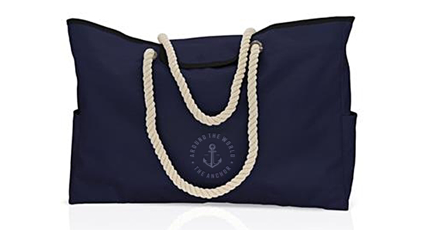 navy blue waterproof tote