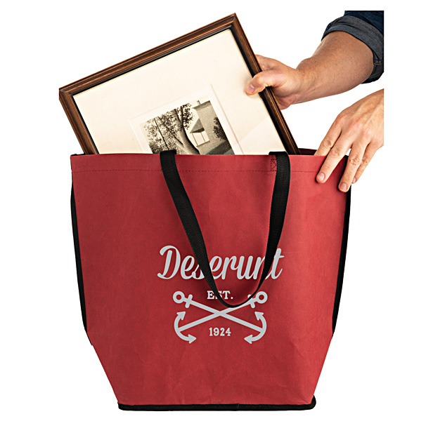 red tote bag