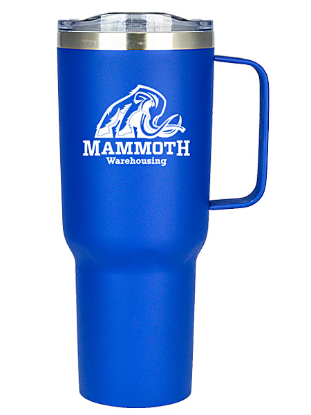 royal blue tumbler with handle