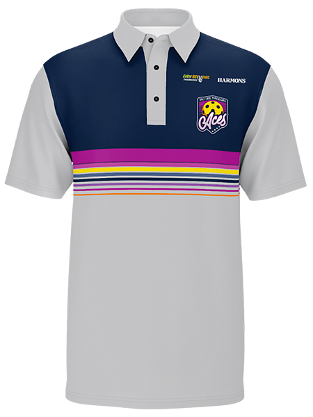 colorful striped polo shirt