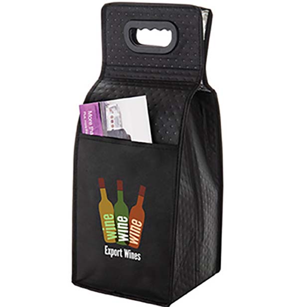 Insulated four-bottle wine bag