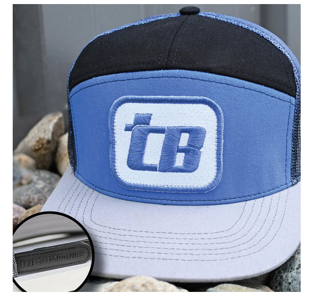 blue trucker cap