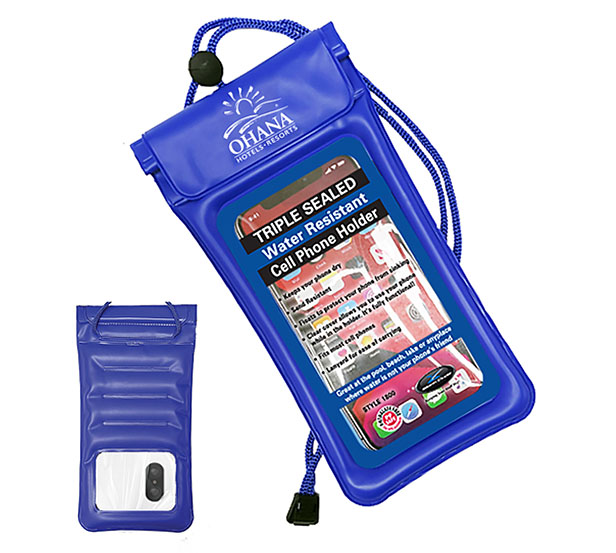 waterproof cellphone holder, blue