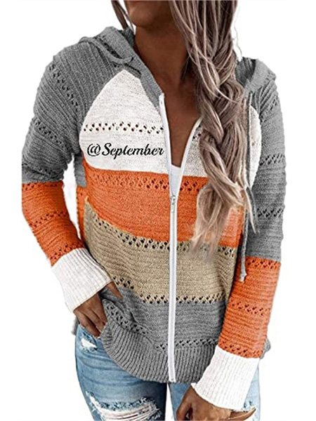 knit hooded sweater