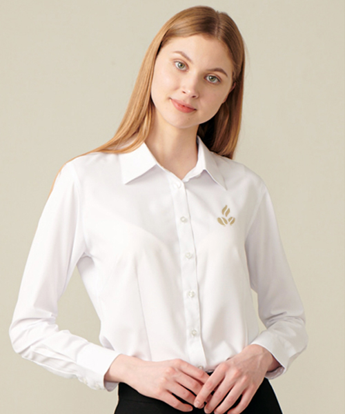 woman wearing white button-down dress shirt