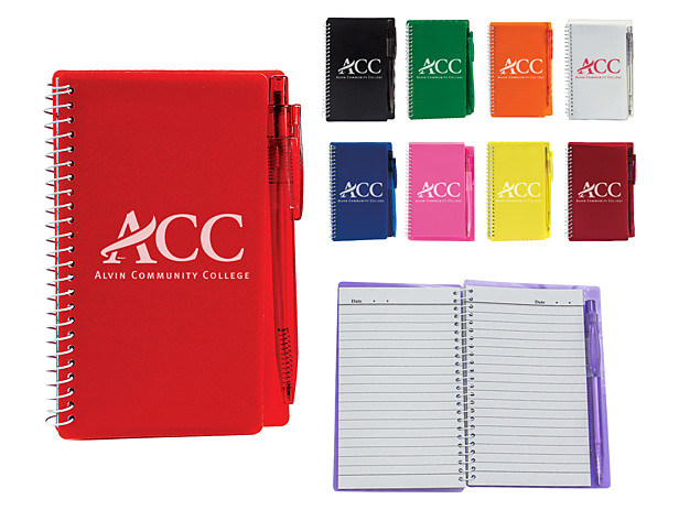spiral notebook, assorted colors