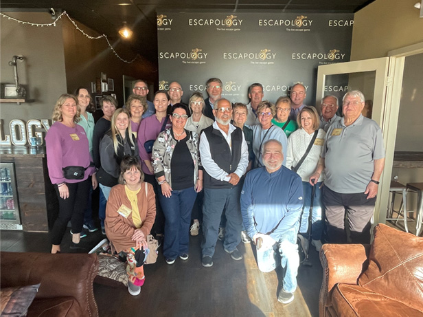 Bankers team at escape room event