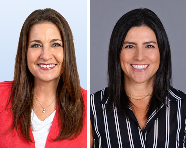 Mandi Rudd (left) and Melanie Kermin