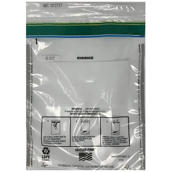 12” x 16” Evidence Bag