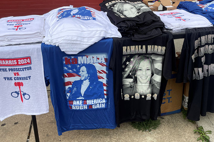 Harris-Walz Merch Makes Splash at Intro Rally in Philly