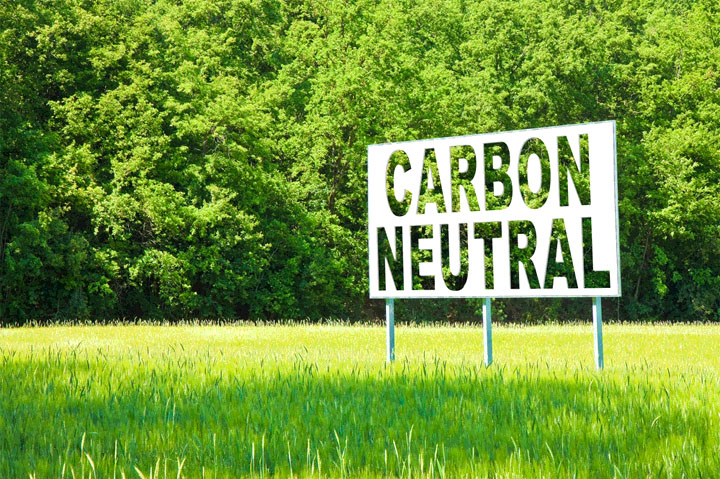 carbon neutral sign in field
