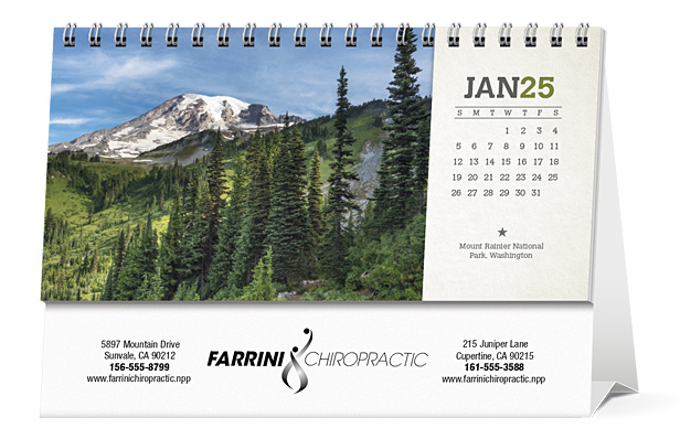 stand-up desk calendar