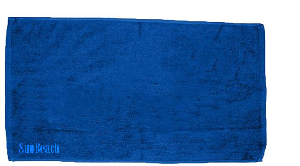 blue velour beach towel