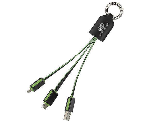 compact 1" x 6" light-up charging cable