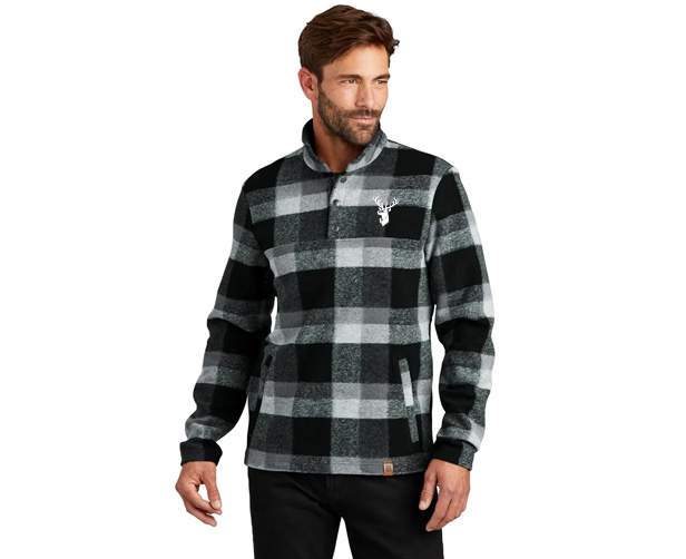 plaid button down
