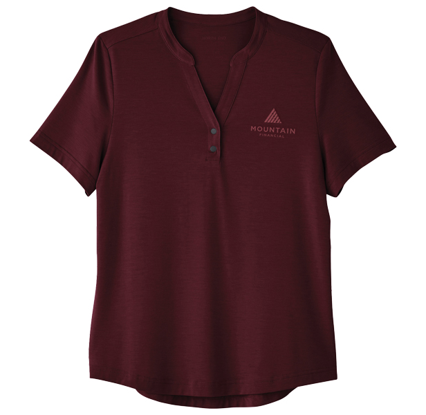 women's maroon polo shirt