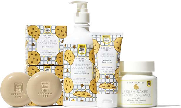 Cookie-scented body care collection