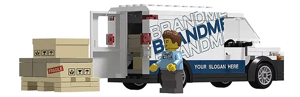 Custom Brick Delivery Van