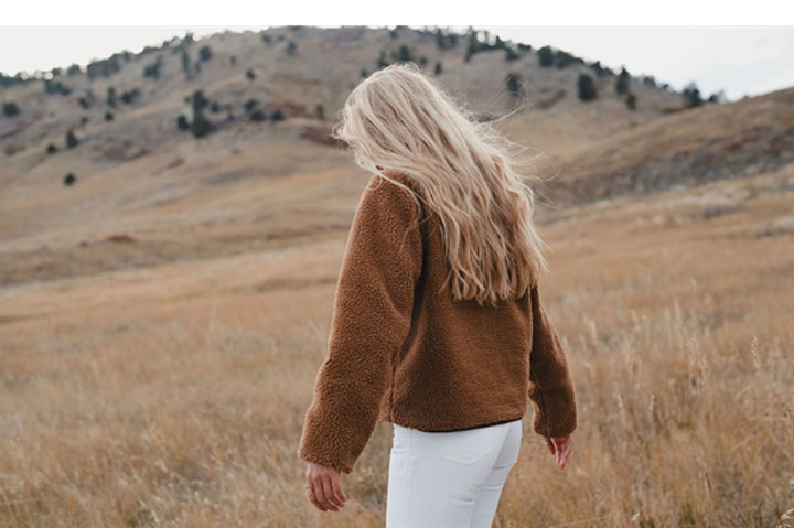woman in field