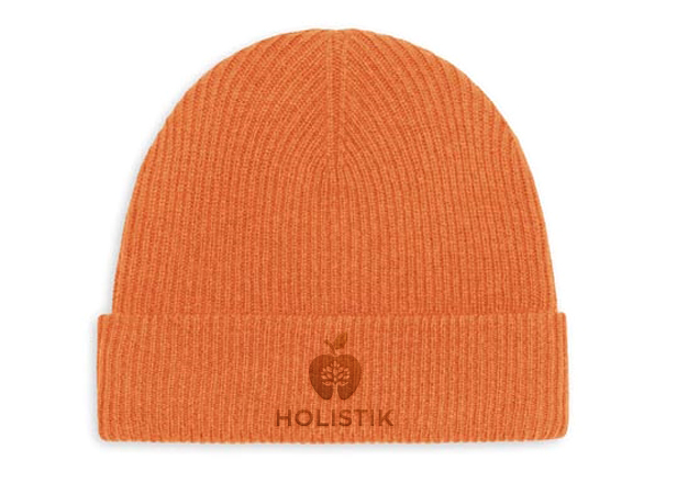 orange cashmere beanie