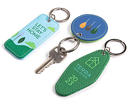 vegan-leather key chain