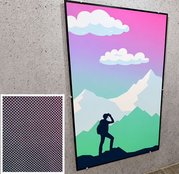 pyramid artwork produced by swissQprint