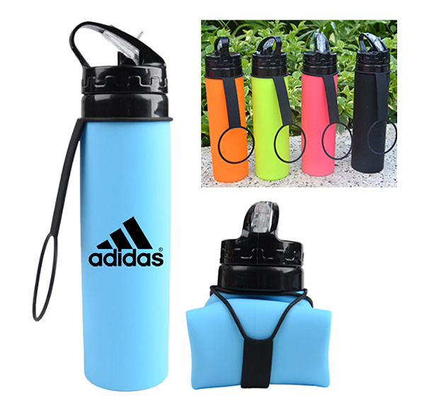 blue travel water bottle