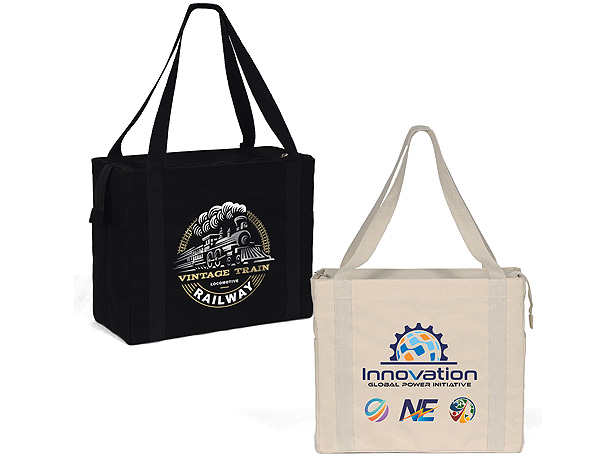 Jeremy Deluxe Canvas Zipper-Close Tote