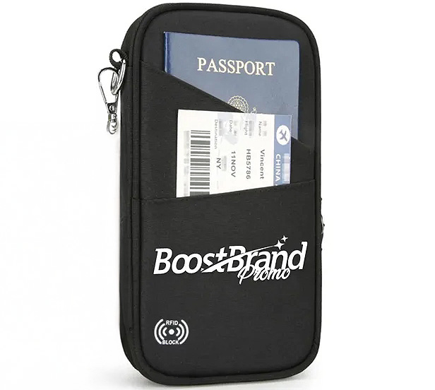 RFID-Blocking Passport Wallet With Wrist Strap