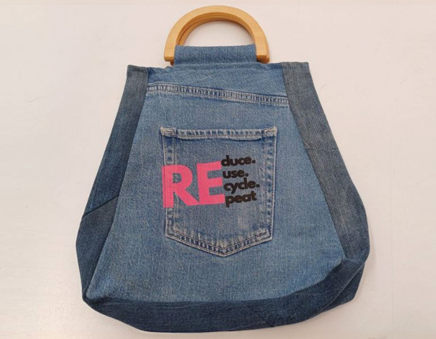 upcycled denim bag