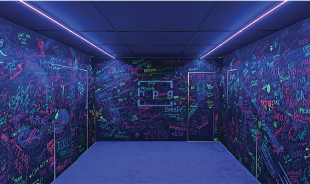 neon hallway