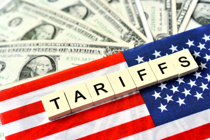 tariffs, US flag, money